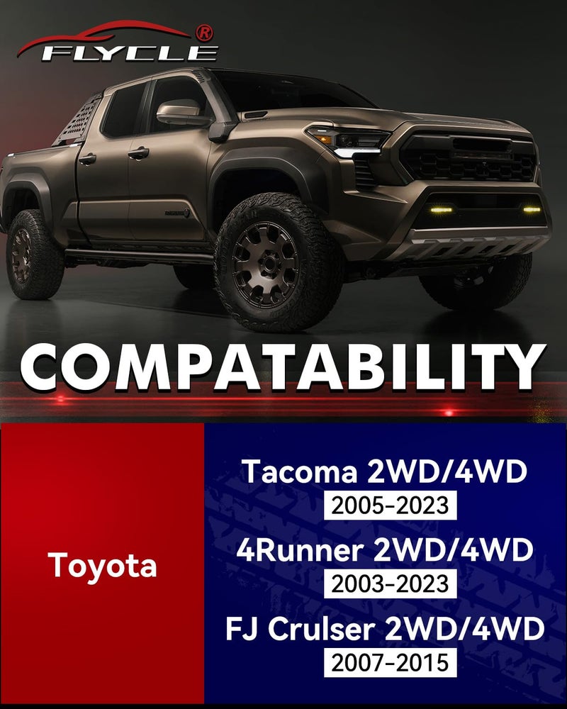 FLYCLE 2 inch Leveling Kits for 2005-2023 Tacoma, 2003-2023 4Runner, 2007-2015 FJ Curiser, Front Strut Spacers 2'' Lift Kit Compatible with Tacoma 4Runner FJ Curiser - Image 3